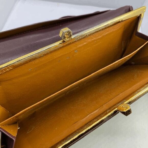 Authentic Yves Saint Laurent YSL Brown Leather Long Slim Wallet - Picture 6 of 13